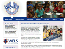 Tablet Screenshot of lakeshorelutheranschools.net